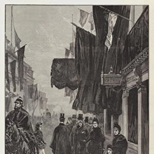 A City in Mourning, the Streets of Berlin (engraving)
