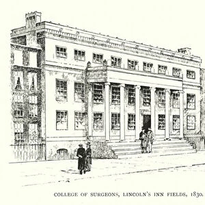College of Surgeons, Lincolns Inn Fields, 1830 (litho)