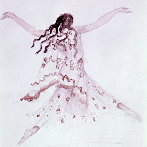 Costume design for the ballet Daphnis et Chloe by Ravel, c. 1921 (w / c on paper)