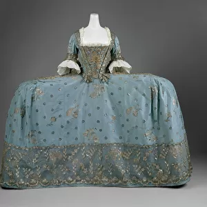 Court dress, c. 1750 (silk & metallic thread)