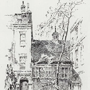 Courtyard, Barnards Inn (engraving)