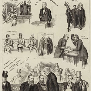 The Defeat of the Gladstone Ministry, Scenes in the House of Commons, Friday, 12th June (engraving)