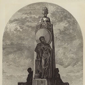 Design for the Proposed Byron Memorial, to which the Committee awarded the Second Place (engraving)