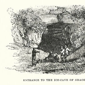 Entrance to the Ice-Cave of Grace-Dieu (engraving)
