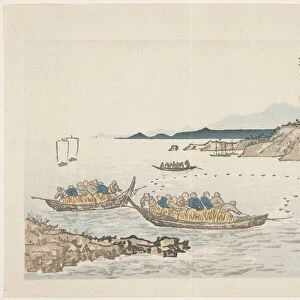 Fishing boats, 1893 (colour woodblock print)