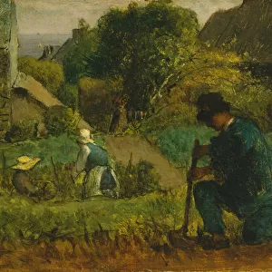 Garden Scene, 1854 (oil on canvas)