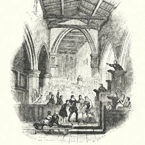 Gilpin in the Church (engraving)
