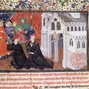Guillaume de Nangis (d. 1300 / 03) presents his book to Philippe IV (1268-1314) le Bel