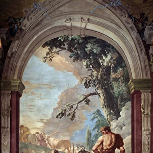 Hercules and Cacus - Fresco, 1706-1707