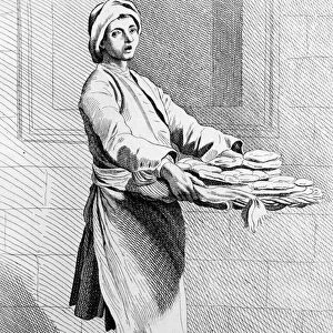 Hot Pies, 1737, engraved by French School (18th century) (engraving)