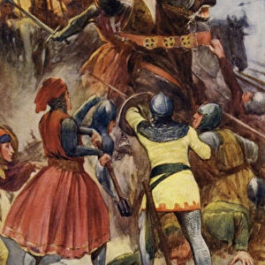 Illustration for Ivanhoe by Sir Walter Scott (colour litho)