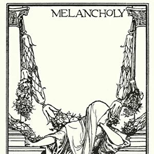 Illustration for Poems by John Keats: Melancholy (litho)