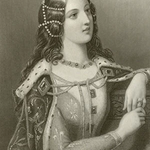 Isabella of Valois, 2nd wife of king Richard II (engraving)