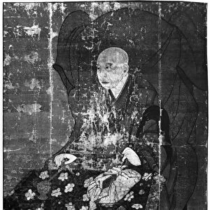 The Japanese priest Jitchin (oil on panel) (b / w photo)