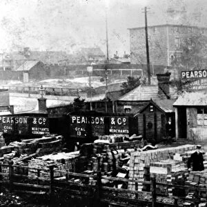 Kidderminster railway freight yard, 1900 (b / w photo)