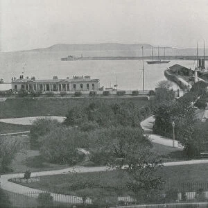 Kingstown, General View of the Harbour (b / w photo)