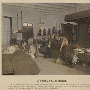 Le Reveil a la Chambree (coloured photo)