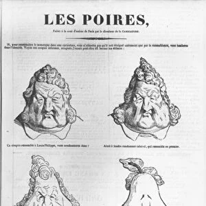 Les Poires, caricature of King Louis-Philippe (1773-1850) from Le Charivari