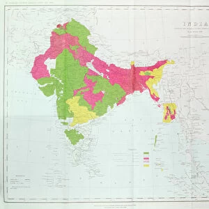 Map of India, showing the progress of the Imperial Surveys, published under the direction