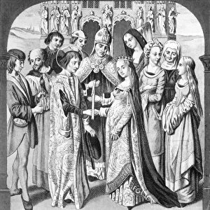 The Marriage of Henry VI and Margaret of Anjou, engraved by Freeman (engraving)