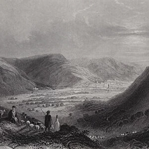 Mount Gerizim and the Vale of Nablous, from Mount Ebal (engraving)