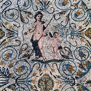 Naked divinities from the Roman villa of the amphitheatre, 4th century (mosaic)