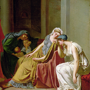 The Oath of the Horatii (detail of a group of women to the right), c. 1783 (oil on canvas)
