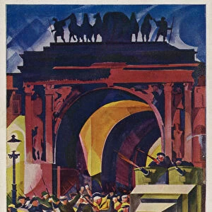 October Night. Taking of the Winter Palace, c1928 (colour litho)