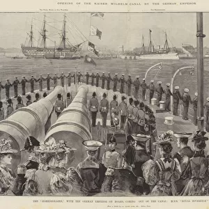 Opening of the Kaiser Wilhelm Canal by the German Emperor (engraving)