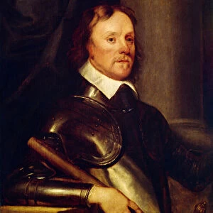 Portrait d Olivier Cromwell (1599-1658). Peinture de Robert Walker (1599-1658), huile sur bois, 1657. art anglais, 17e siecle, art baroque. State Hermitage, Saint Petersbourg