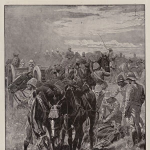 The Price of a Forced March, Artillery Horses break down (litho)