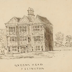 Queens Head, Islington, London (ink on paper)