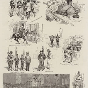 The Queens Jubilee Abroad, the Adelaide Jubilee Exhibition (engraving)