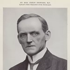 Right Honourable Philip Snowden, MP, Labours First Chancellor of the Exchequer (b / w photo)