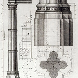 The Second Order of Gothic Architecture, 1741 (litho) (b / w photo)