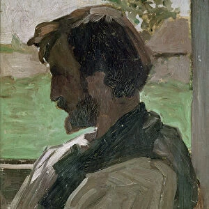 Self Portrait at Saint-Saveur, 1868 (oil on panel)