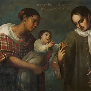 Spaniard and Mestiza produce a Castizo, c. 1715 (oil on canvas)