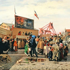 Stalls for Easter Week in Tula, 1868 (oil on canvas)