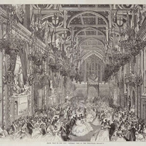State Visit to the City, General View of the Guildhall (engraving)