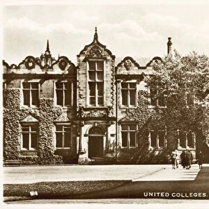 United Colleges, St Andrews University, Scotland (b / w photo)