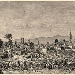 View of the city of Erzurum (Erzeroum) in Armenia (now Turkey)