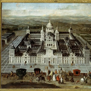 View of the Escorial Palace in Spain built by Philip II in the 16th century