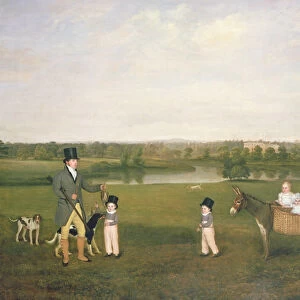William Hetton Cooke with his Wife and Children at Worleston Rookery, Chester