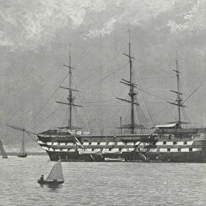 The "Worcester"Training Ship (b / w photo)