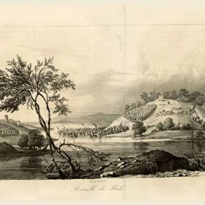 Battle of Prele, 19th century engraving