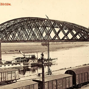 Bridges Riesa Elbe Bodenbach ship 1896 Rail transport