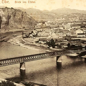 Bridges Usti nad Labem Barges Czech Republic
