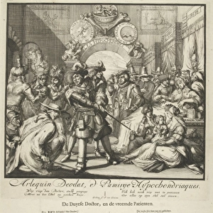 Cartoon on the interference of Louis XIV in the English throne, 1689, Gisling, after 1689
