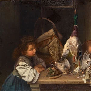 Girl Dead Poultry 1886 oil canvas 32 x 43 cm