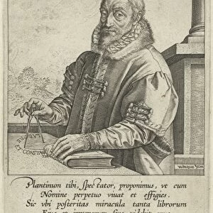 Portrait of Christopher Plantin, Hendrick Goltzius, 1581 - 1585
